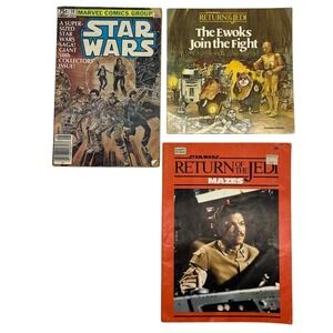 Vintage Star Wars Books Movie Jedi Ewok Comic Puzzles Nostalgia‎ Space C3PO R2D2
